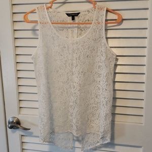 Lace tank top overlay